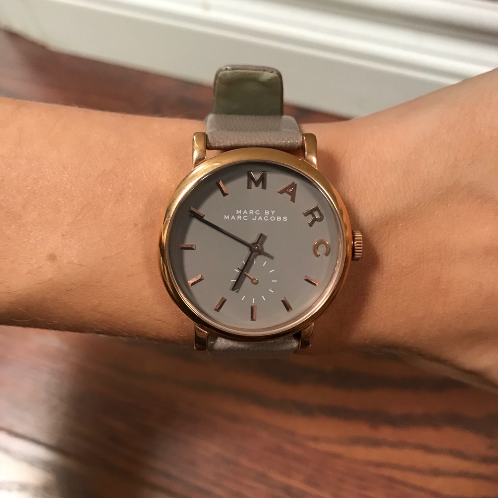 Marc by Marc Jacobs Watch with grey leather bands